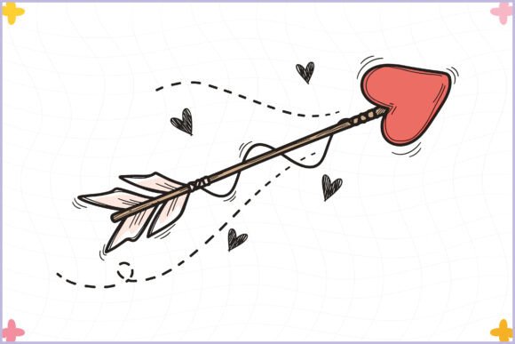 Cupid Heart Love Arrow SVG Clipart PNG: Graphics & Illustrations