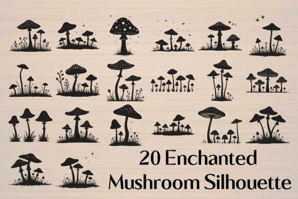 Enchanted Mushroom Graphics for Crafts