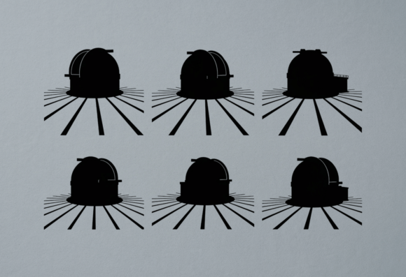 Observatory Dome Silhouette SVG Clipart for Crafts