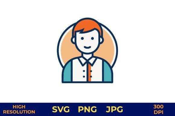 Professional Male Co-host Vector Graphics