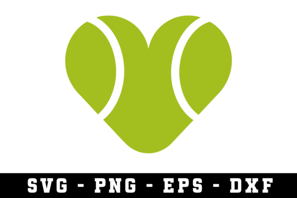 Tennis Ball Heart Svg Cut Files