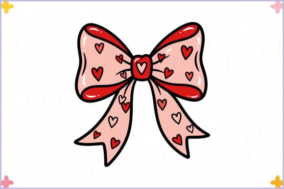 Valentines Bow Vector Clipart SVG PNG: Graphics & Illustrations