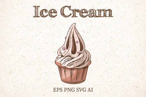 Vintage Soft Serve Ice Cream Graphics